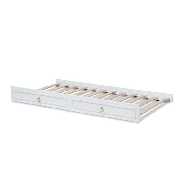 Baxton Studio Mariana White Finished Wood Twin Size Trundle - 158-9654