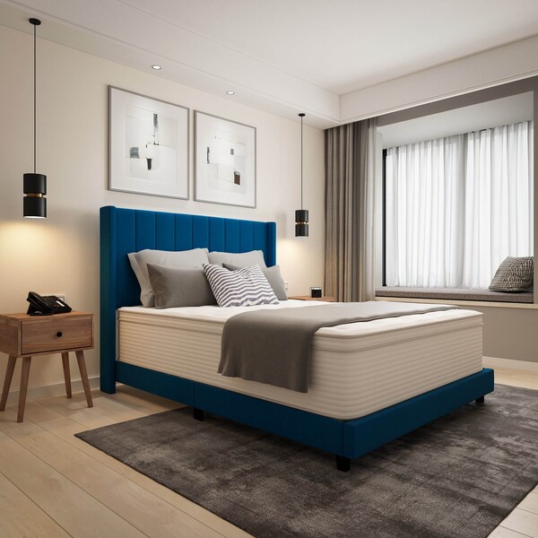 Flash Furniture 14 Queen Euro Top Memory Foam Hybrid Mattress - CL-LUXET232-14-Q-GG