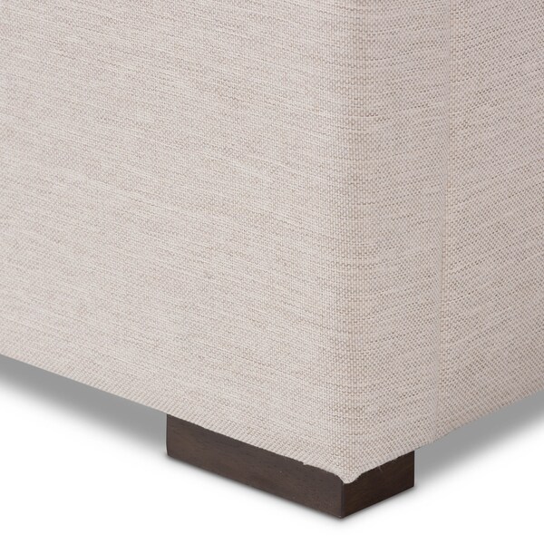 Baxton Studio Taylor Modern Light Beige Queen Size Gas-Lift Platform Bed - 137-7512