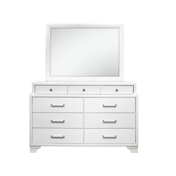 Global Furniture Usa Transitional Glam  Jordyn White Full Bed Group - 2848