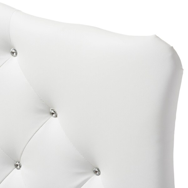 Baxton Studio Rita White Upholstered Button-Tufted Twin Size Headboard - 125-6965