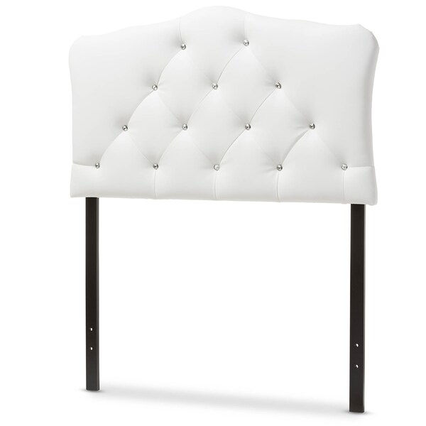Baxton Studio Rita White Upholstered Button-Tufted Twin Size Headboard - 125-6965