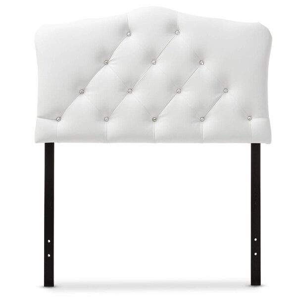 Baxton Studio Rita White Upholstered Button-Tufted Twin Size Headboard - 125-6965