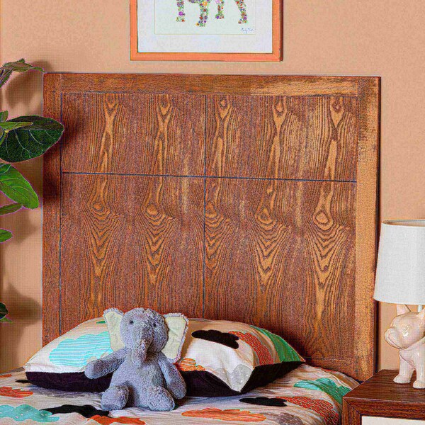 Baxton Studio Monroe Modern Transitional and Rustic Ash Walnut Finished Wood Twin Size Headboard - 181-11138-ZORO