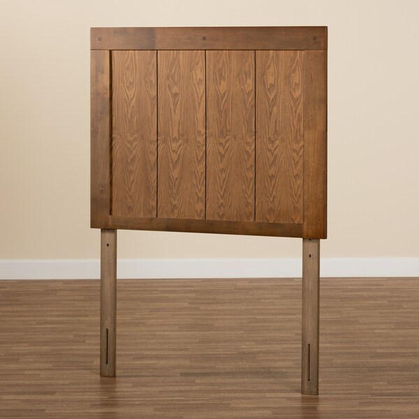 Baxton Studio Patwin Modern and Contemporary Transitional Ash Walnut Finished Wood Twin Size Headboard - 179-11154-ZORO