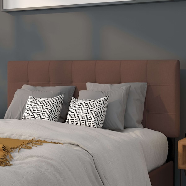 Flash Furniture Full Bedford, Headboard, Brown Fabric - HG-HB1704-F-DBR-GG