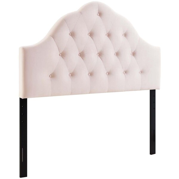 Modway Furniture Sovereign Diamond Tufted Performance Velvet Headboard, Pink - Queen Size - MOD-6124-PNK
