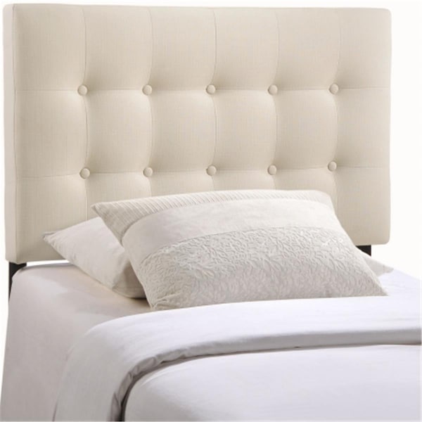 East End Imports Emily Twin Fabric Headboard- Ivory - MOD-5176-IVO