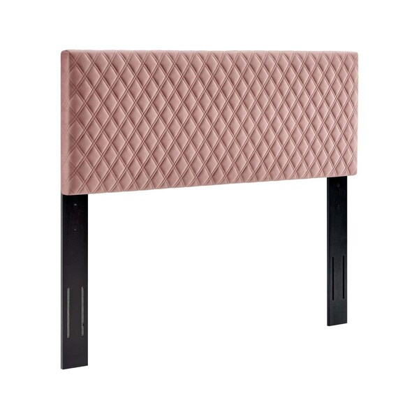 Modway Furniture Angela Performance Velvet Headboard, Dusty Rose - King Size - MOD-6211-DUS
