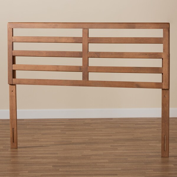 Baxton Studio Akemi Modern and Contemporary Ash Walnut Finished Wood Full Size Headboard - 182-11105-ZORO