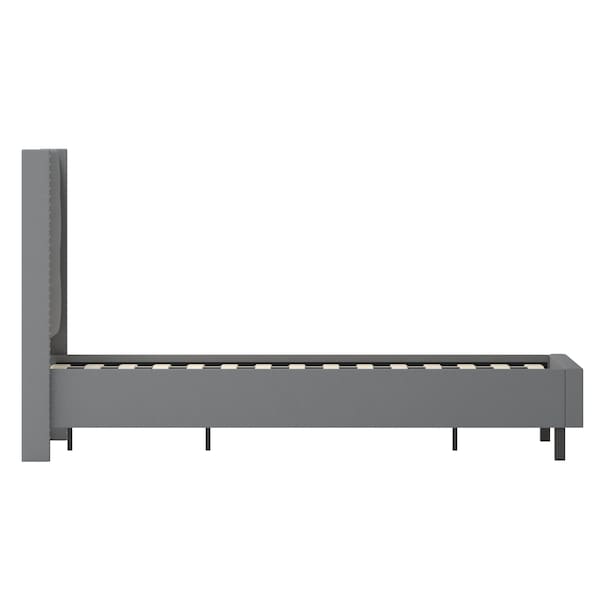 Flash Furniture Platform Bed, Riverdale, Queen, Dark Gray - HG-47-GG