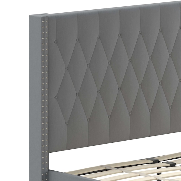 Flash Furniture Platform Bed, Riverdale, Queen, Dark Gray - HG-47-GG