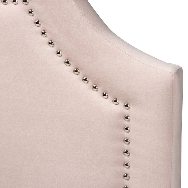 Baxton Studio Rita Light Pink Velvet Upholstered Twin Size Headboard - 155-9331
