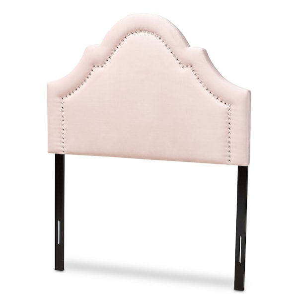 Baxton Studio Rita Light Pink Velvet Upholstered Twin Size Headboard - 155-9331