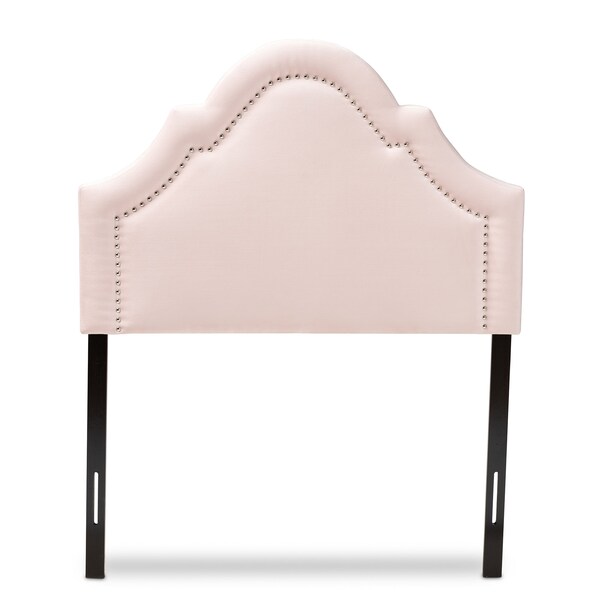 Baxton Studio Rita Light Pink Velvet Upholstered Twin Size Headboard - 155-9331