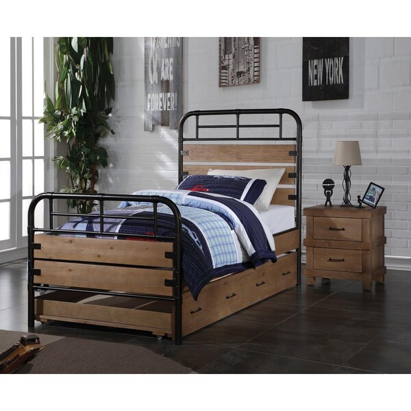 Oceantailer 10 X 75 X 40 In. New Zealand Pine Wood Twin Trundle - Antique Oak - 285583