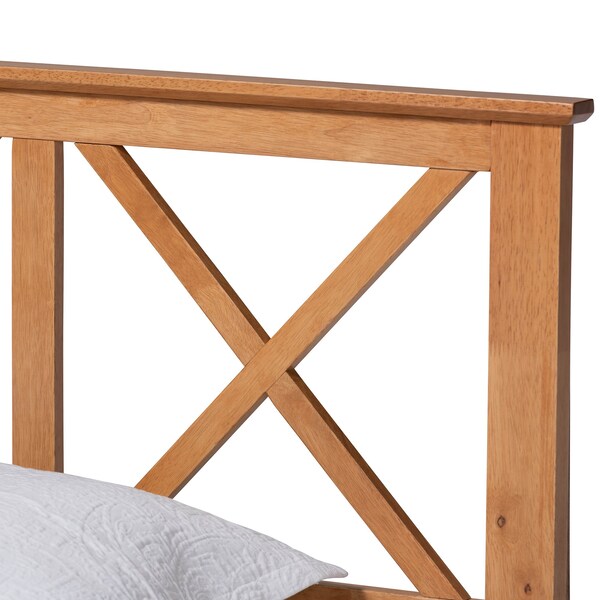 Baxton Studio Galvin Modern and Contemporary Brown Finished Wood Twin Size Platform Bed - 179-11245-ZORO