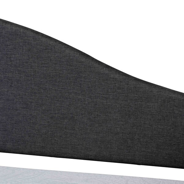 Baxton Studio Milligan Modern Charcoal Fabric Upholstered and Dark Brown Finished Wood Full Size Daybed - 203-12564