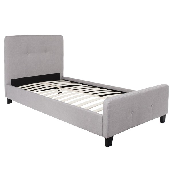 Flash Furniture Platform Bed, Tribeca, Twin, Light Gray - HG-25-GG