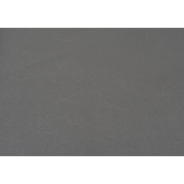 Homeroots 45.75 in. Grey Solid WoodMDF & Foam Twin Size Bed Frame with a Leather Look - 333283