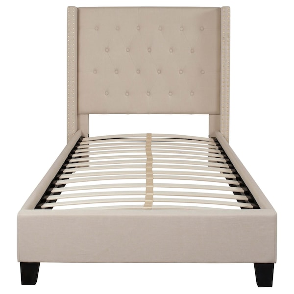 Flash Furniture Platform Bed, Riverdale, Twin, Beige - HG-33-GG