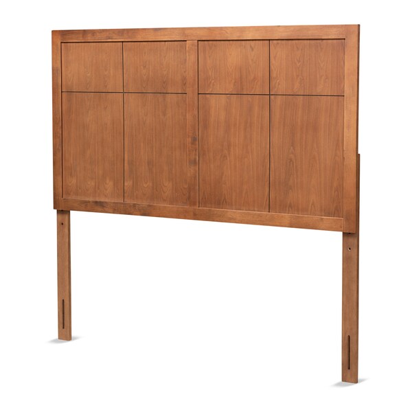 Baxton Studio Monroe Modern Transitional and Rustic Ash Walnut Finished Wood Queen Size Headboard - 181-11140-ZORO
