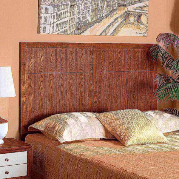 Baxton Studio Monroe Modern Transitional and Rustic Ash Walnut Finished Wood Queen Size Headboard - 181-11140-ZORO