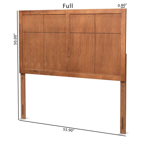 Baxton Studio Monroe Modern Transitional and Rustic Ash Walnut Finished Wood Queen Size Headboard - 181-11140-ZORO