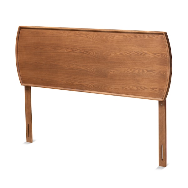 Baxton Studio Laurien Mid-Century Modern Ash Walnut Finished Wood King Size Headboard - 181-11115-ZORO