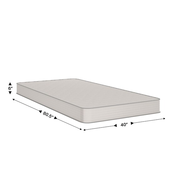 Flash Furniture Dream 6 Inch Hybrid Mattress, Twin XL High Density Foam and Innerspring Mattress in a Box - DR-E236-B-TXL-GG