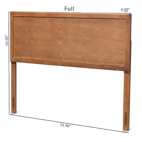 Baxton Studio Alan Modern and Contemporary Transitional Ash Walnut Finished Wood Full Size Headboard - 181-11097-ZORO