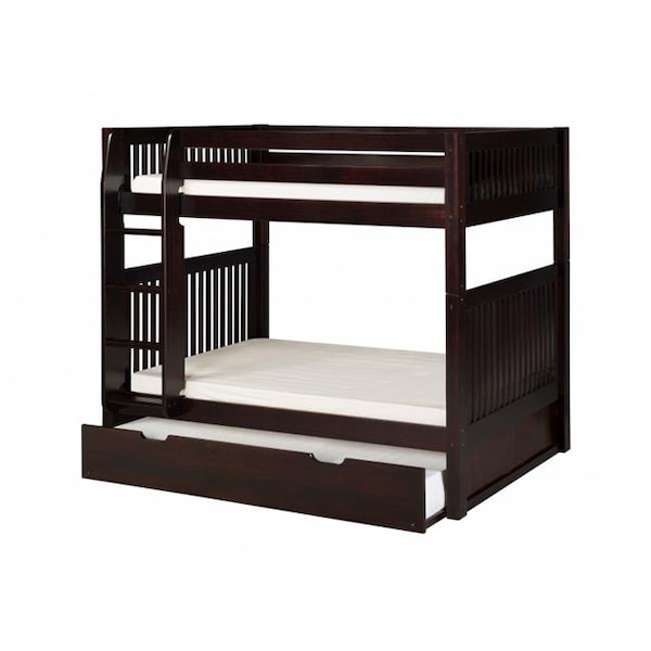 Eco-Flex Eco Flex C912-TR Camaflexi Bunk Bed with Trundle - Mission Headboard - Cappuccino Finish - C912_TR