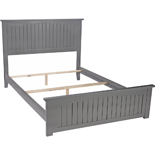 Atlantic Furniture Nantucket Full Traditional Bed with Matching Foot Board - Grey - AR8236039