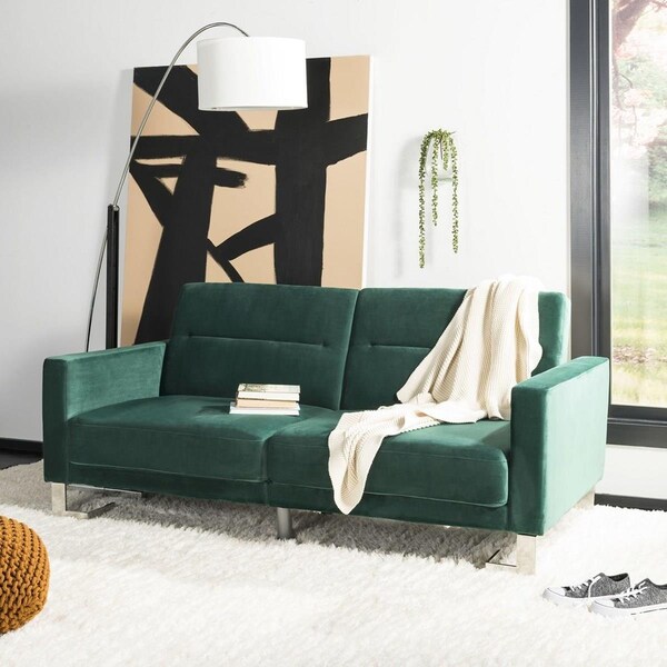 Safavieh Tribeca Foldable Sofa Bed Emerald & Steel - LVS2001E