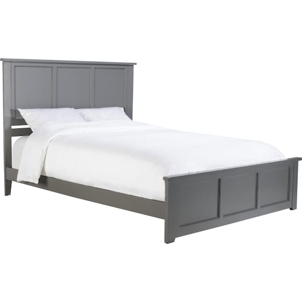 Atlantic Furniture Atlantic Furniture AR8646039 Madison Queen Traditional Bed with Matching Foot Board - Grey - AR8646039