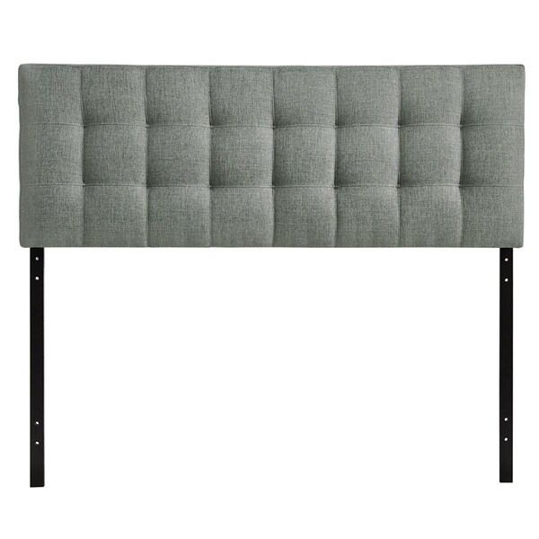 Myco Furniture Mila Full or Queen Headboard in Polyester Fabric, Capri Blue - 8699-F/Q-BL