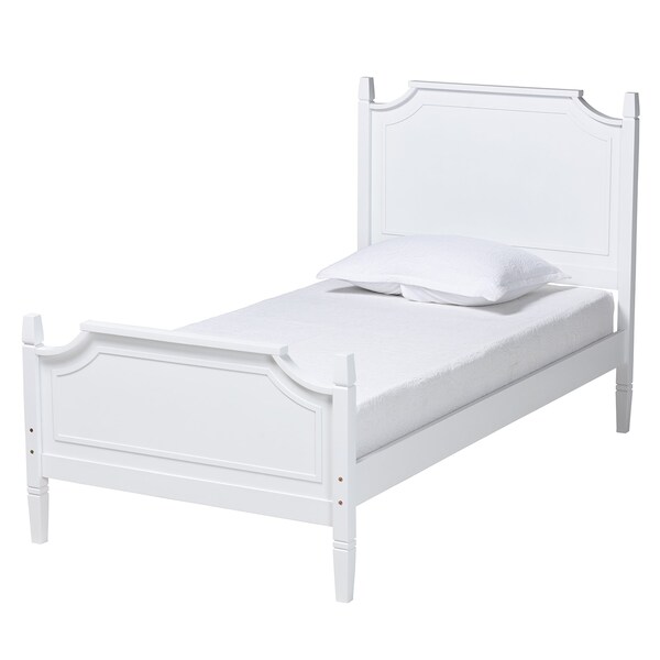Baxton Studio Mariana Classic and Traditional White Finished Wood Full Size Platform Bed - 224-12537-ZORO