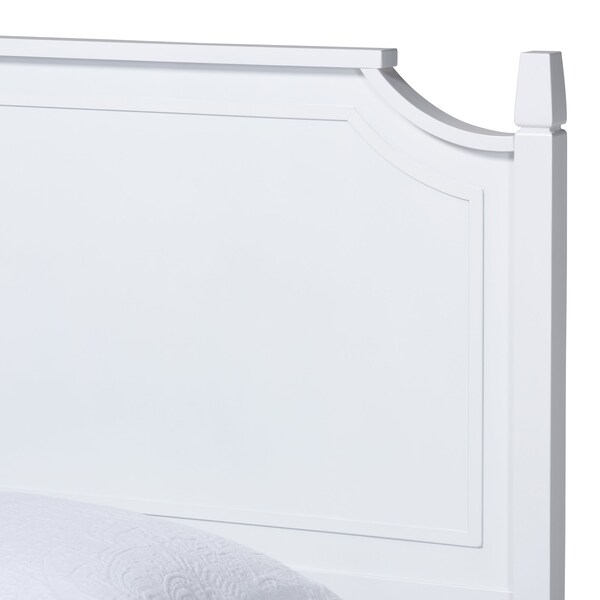 Baxton Studio Mariana Classic and Traditional White Finished Wood Full Size Platform Bed - 224-12537-ZORO