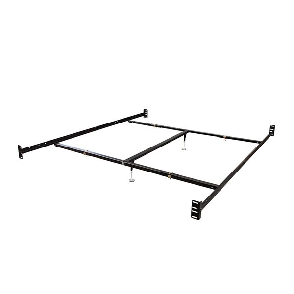 Guest Room 87.5 x 6.5 x 3 in. Bolt on Bed Rails California King Size with Center Support & 2 Glides - GU2588968