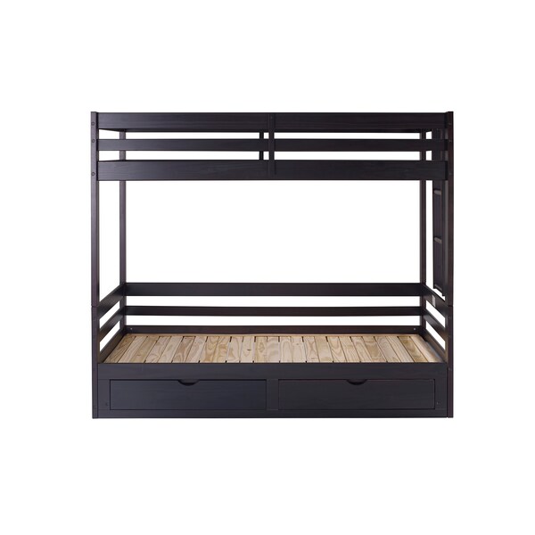 Alaterre Furniture Jasper Twin to King Extending Day Bed with Bunk Bed and Storage Drawers, Espresso - AJJP00P0