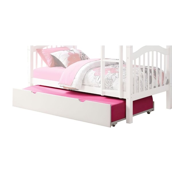 Acme Twin Trundle with Casters in White - ER-0169WH