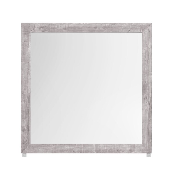 Global Furniture Usa Farmhouse Glam Paper Nolan Grey King Bed Group - 4454