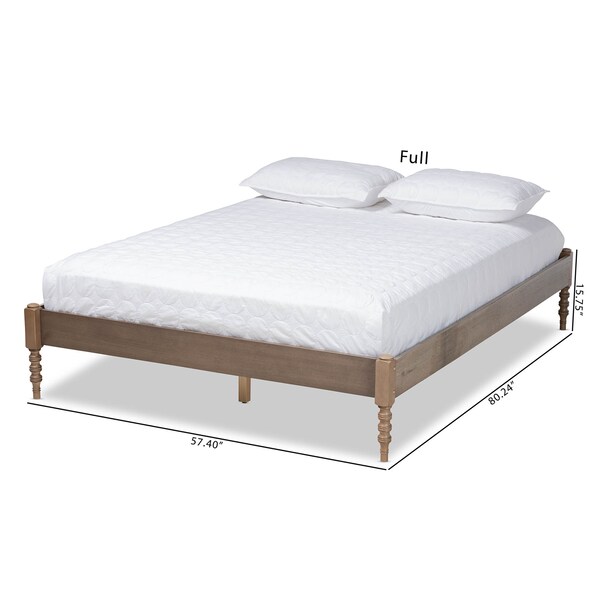 Baxton Studio Cielle Weathered Grey Oak Finished Wood King Size Platform Bed Frame - 161-10192