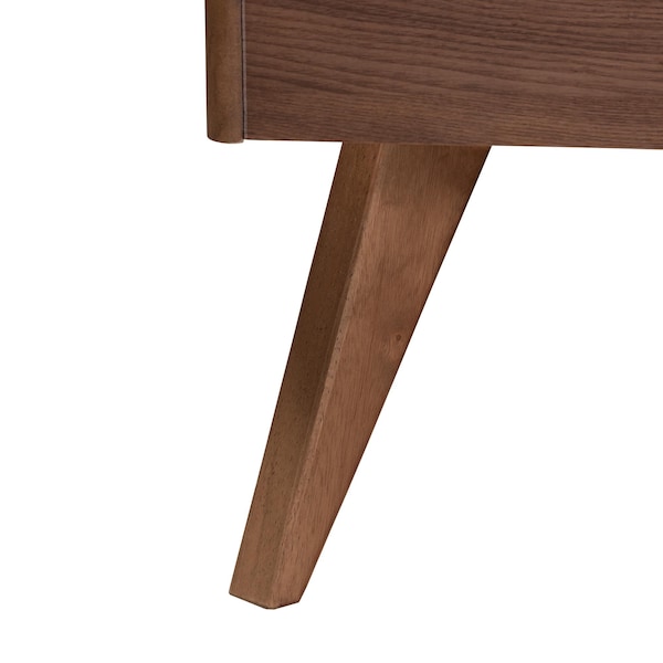 Baxton Studio Demeter Mid-Century Modern Walnut Brown Finished Wood King Size 3-Piece Bedroom Set - 242-9409-9430-11298-11298-ZORO
