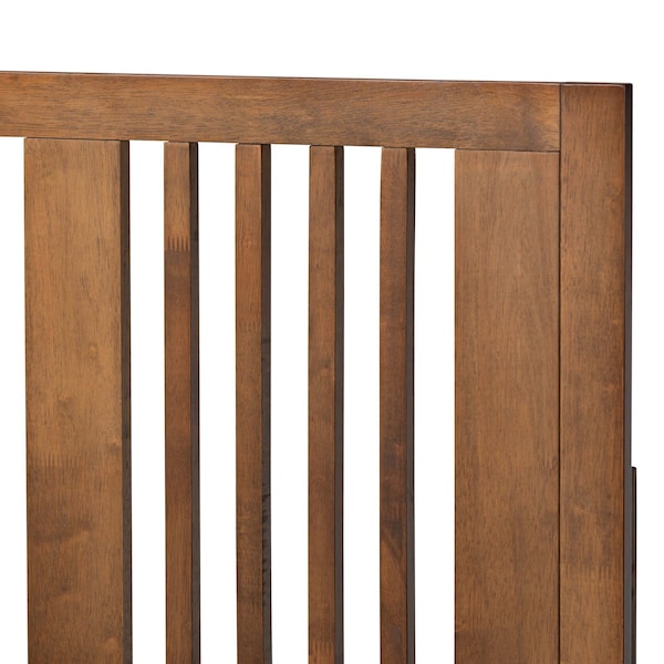 Baxton Studio Takeo Mid-Century Modern Transitional Ash Walnut Finished Wood Twin Size Platform Bed - 180-11150-11159-ZORO