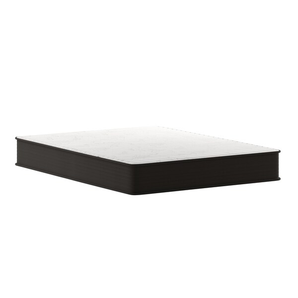 Flash Furniture Dream 10 in Hybrid Mattress, Queen Size High Density Foam and Pocket Spring Mattress in a Box, White/Black - DR-E230P-R-Q-10-GY-GG