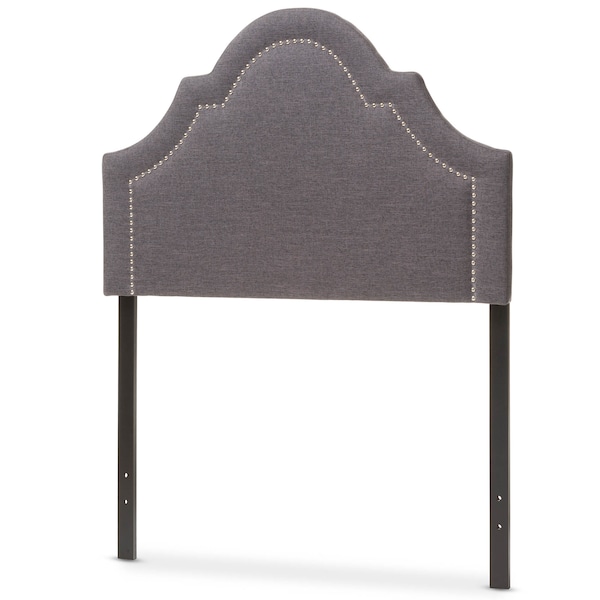 Baxton Studio Rita Modern Dark Grey Upholstered Twin Size Headboard - 125-6986