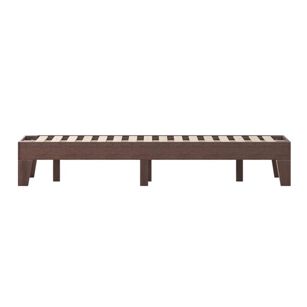 Flash Furniture Walnut Twin Size Solid Wood Platform Bed - YKC-1090-T-WAL-GG