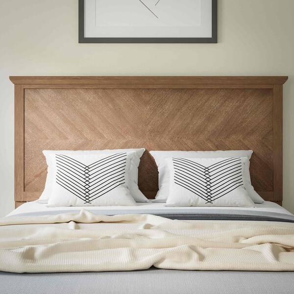Flash Furniture Full Light Brown Herringbone Adjustable Headboard - MG-97881-FHB-F-LTBRN-GG