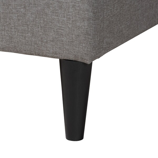 Baxton Studio Casol MidCentury Modern Transitional Grey Fabric Upholstered Queen Size Platform Bed - 224-13088-ZORO